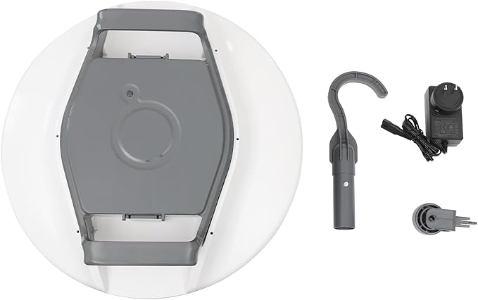 Cordless Robotic Pool Cleaners, Automatic Swimming Pool Cleaning Machine High Efficiency Pool Cleaning Robot, for Pools, Spas, Hot Tubs, and Landscape Pools (Grey, White)