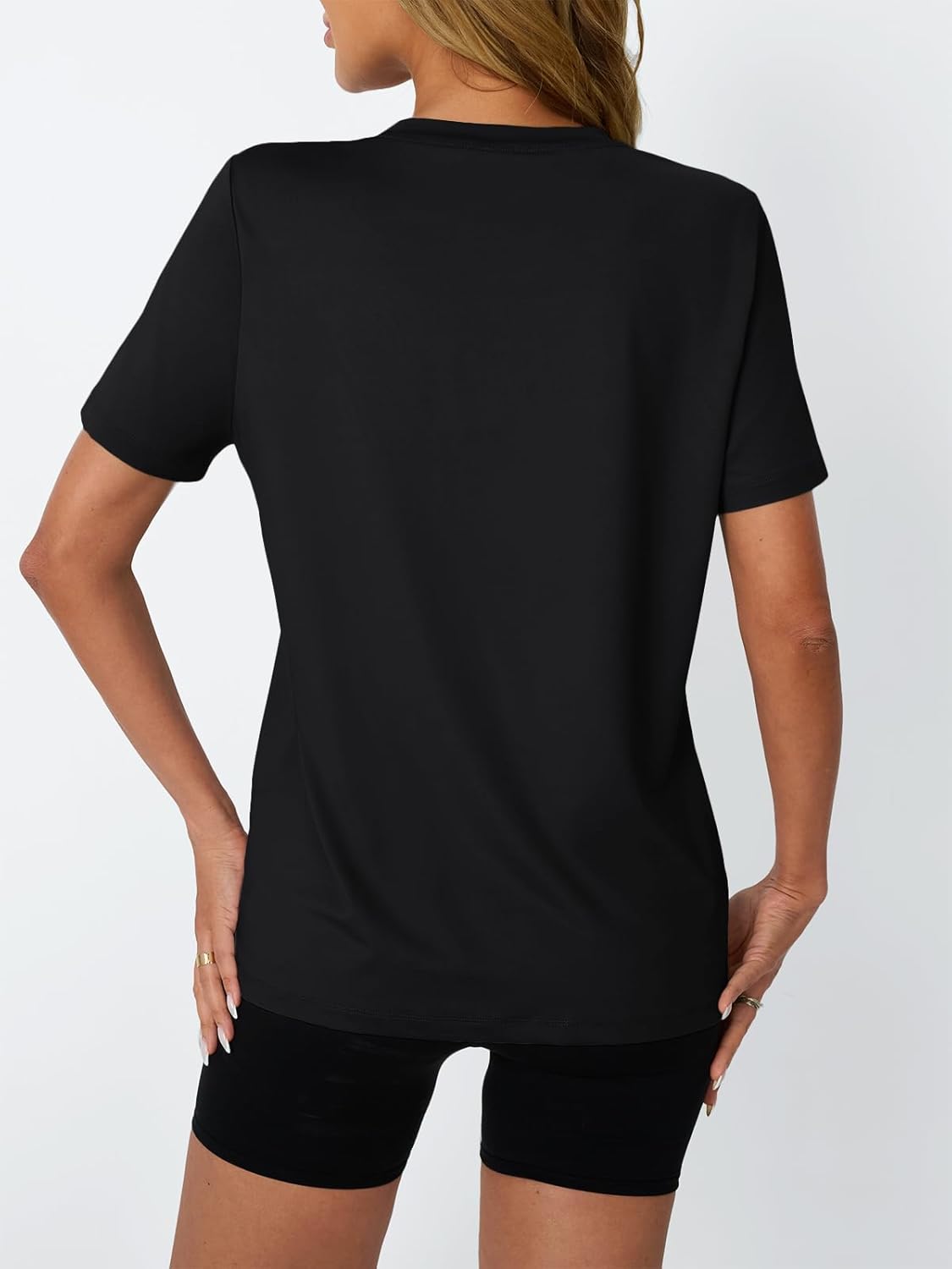 AUTOMET Women's Workout Tops - Moisture-Wicking Short Sleeve Gym Shirts for Yoga & Running | Quick Dry