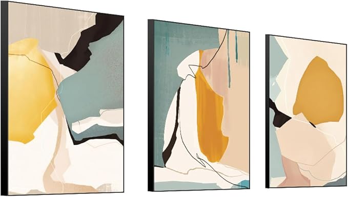 MPLONG Wall Art, Frame Canvas Wall Art Set, Striking Modern Minimalism