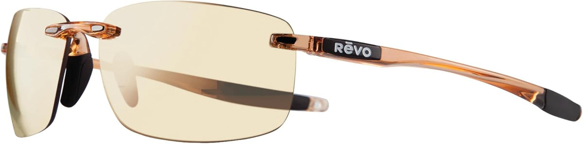 Polarized Rimless Rectangular Revo Descend N Sunglasses - Stylish UV Protection