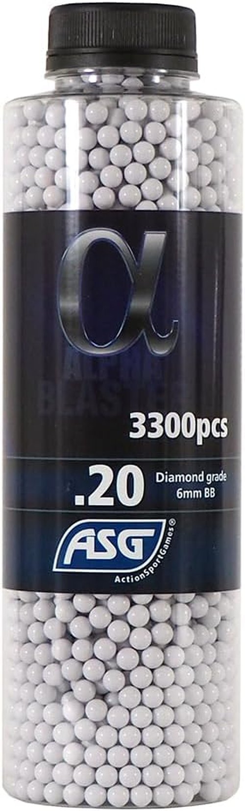 ASG Alpha Blaster Airsoft BBs - 3300 Count for Enhanced Accuracy and Performance