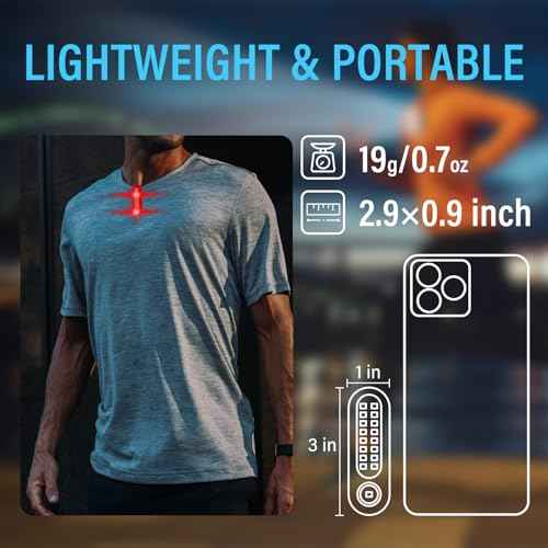 Yaklim Clip On Flashlight, Rechargeable Running Lights for Runners Portable Hands Free Flashlight for Walking Dog, Safety Light for Walking at Night, LED Work Light Warning Flashing Camping(1Pcs)