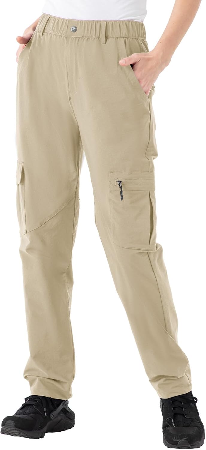 Rdruko Women's Hiking Cargo Pants - Water-Resistant, Quick-Dry, UPF 50+ | Travel & Camping Ready