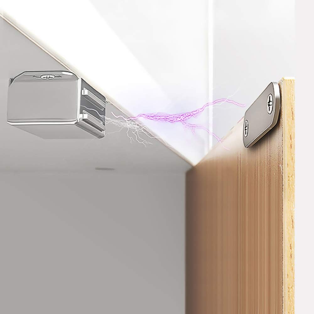 Mousike Cabinet Magnets 30lb Stainless Steel Magnetic Door Catch with Strong Magnetic for Kitchen Cupboard Wardrobe Closet Cabinet Door Drawer Latch(2.1"(Silver 20 Pack))