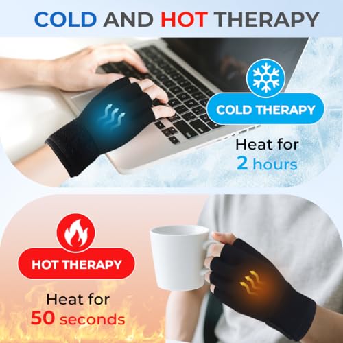 Hand Ice Pack Cooling Ice Glove for Pain Relief, Reusable Gel Finger Ice Pack Sleeve, Hot Cold Therapy Hand Wrist Ice Pack Wrap for Arthritis, Tendinitis, Carpal Tunnel