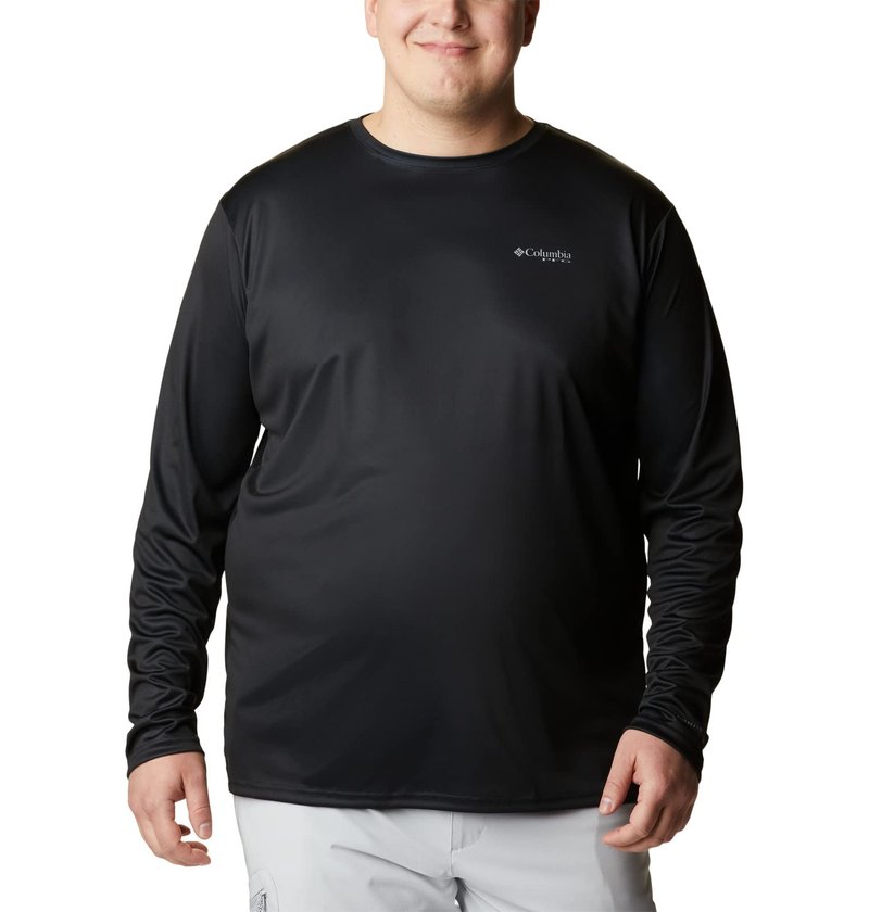Columbia Men's Standard Terminal Tackle PFG Fish Flag LS, Black/Graphite, X-Large