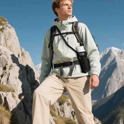 2 PCS Water Bottle Holder with Strap, Water Bottle Carrier with Strap, Light Bottles Sling Bag for Hiking, Walking, Camping, Travel