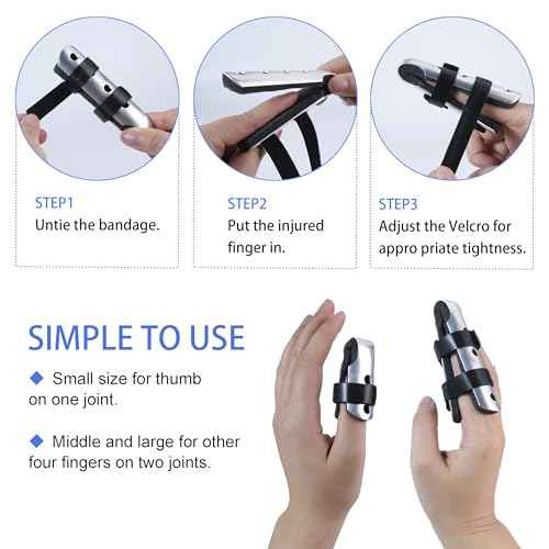 Finger Splint,Thumb Splint,3PCS Finger Support Brace Finger Stabilizer for Broken Fingers Straightening Arthritis Knuckle Immobilization£¨Black