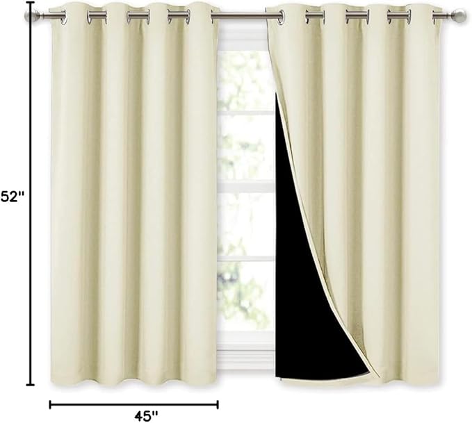 NICETOWN Room Warming Curtains, Bedroom Full Blackout Panels, Super Thick