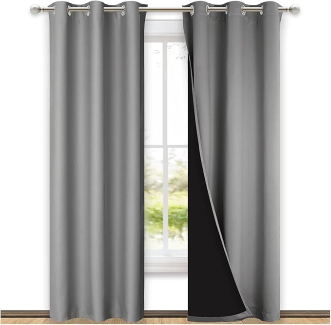 NICETOWN Blackout Curtains 80 inches Long, Full Light Blocking Drapes