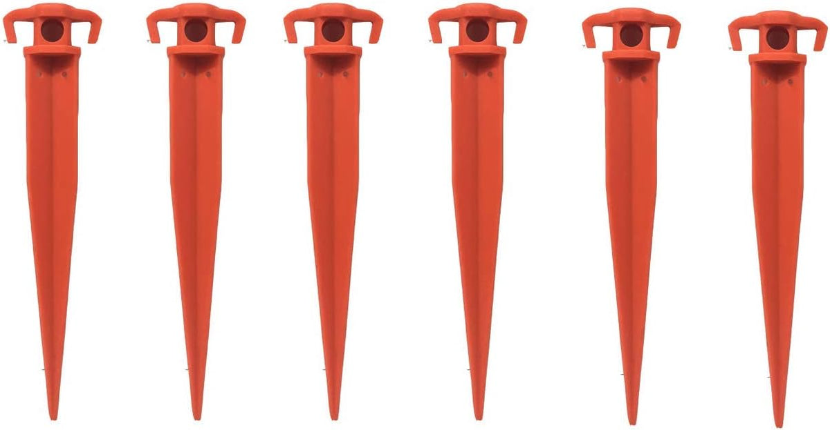 Pack of 24-11” Ground Stake Stick Strong Outdoor Camping Tent Or Garden Pegs– Orange