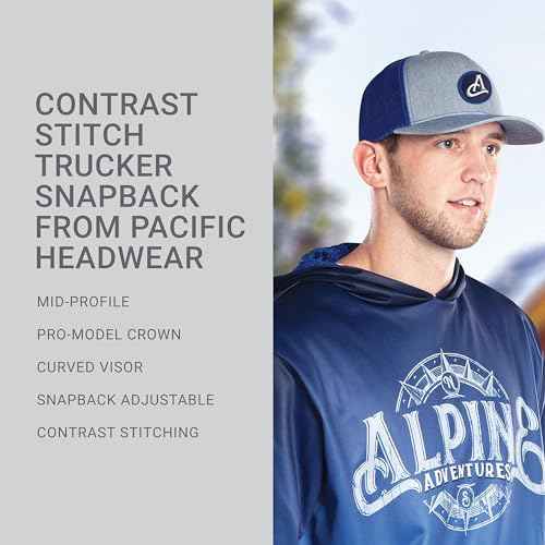 Pacific Headwear Contrast Stitch Trucker Snapback