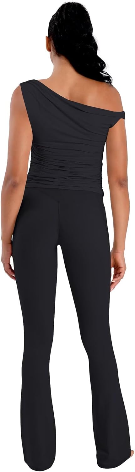 Sunzel Flare Leggings for Women - Hidden Butt Lifting, Tummy Control | Pockets, Mini Flared Design