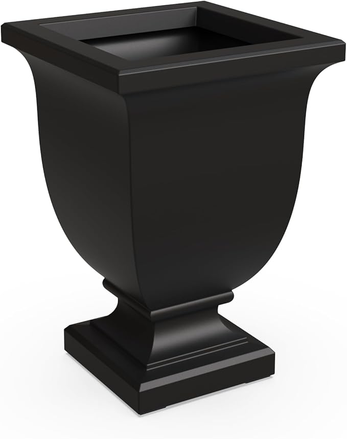 Mayne Augusta 26-Inch Tall Planter – Self-Watering, Weather-Resistant Planter for Flowers – Durable Indoor/Outdoor Design for Patio, Porch, or Entryway