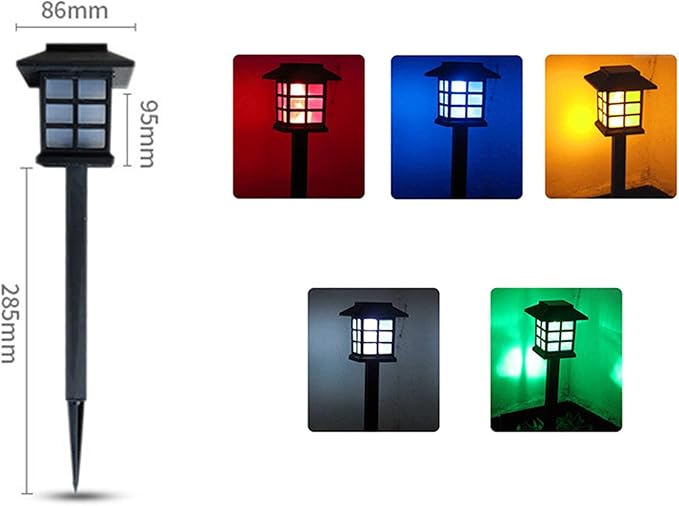 Outdoor Solar Pathway Lights Waterproof 2-Packs Outside LED Decorative Lights Landscape Lighting for Yard Patio Driveway Garden (Blue)