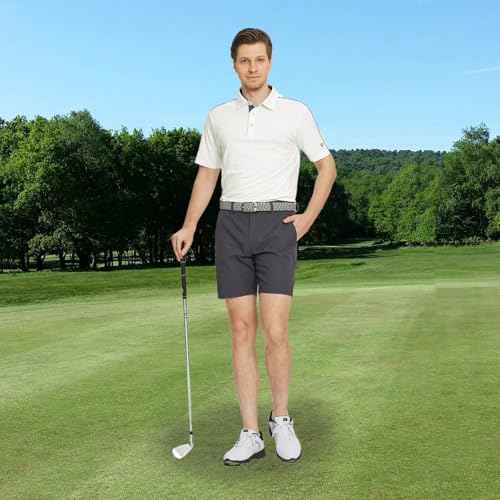 M MAELREG Golf Polo Shirts for Men Short Sleeve Dry Fit Solid Moisture Wicking Casual Performance Collared Mens Polo Shirts