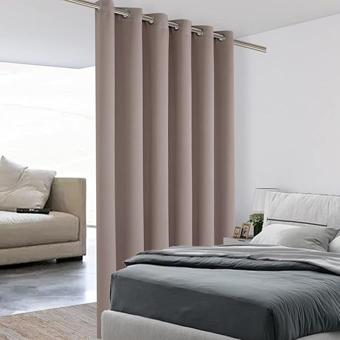 BONZER Room Divider Curtain Total Privacy Wall Noise Reducing Wide Blackout