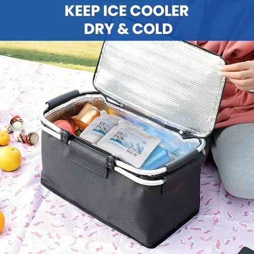 Reusable Ice Packs for Cooler- Long Lasting Cold Freezer Packs for Coolers and Lunch Boxes-Cooler Ice Packs for Camping Gear, Fishing, Road Trips,Beach Must Haves