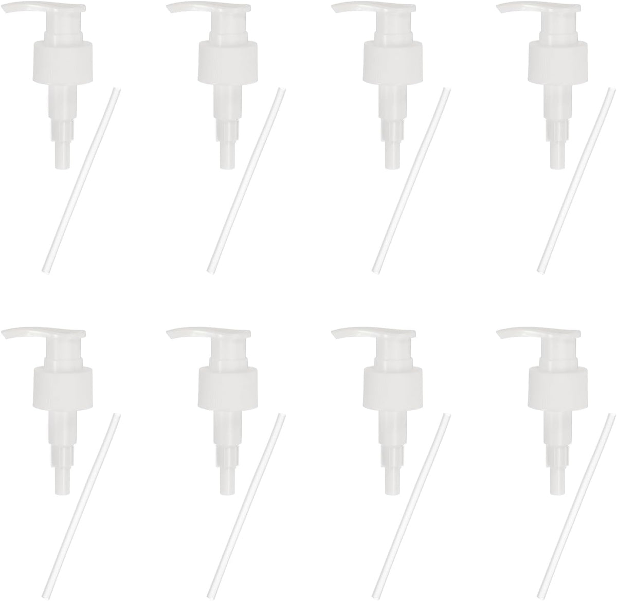 uxcell 8 Pcs Soap Dispenser Pump Heads Soap Dispensers Top Pumps Replacement Switch Pumphead for Standard 24/414 Neck Size Lotion Shampoo Bottle, White