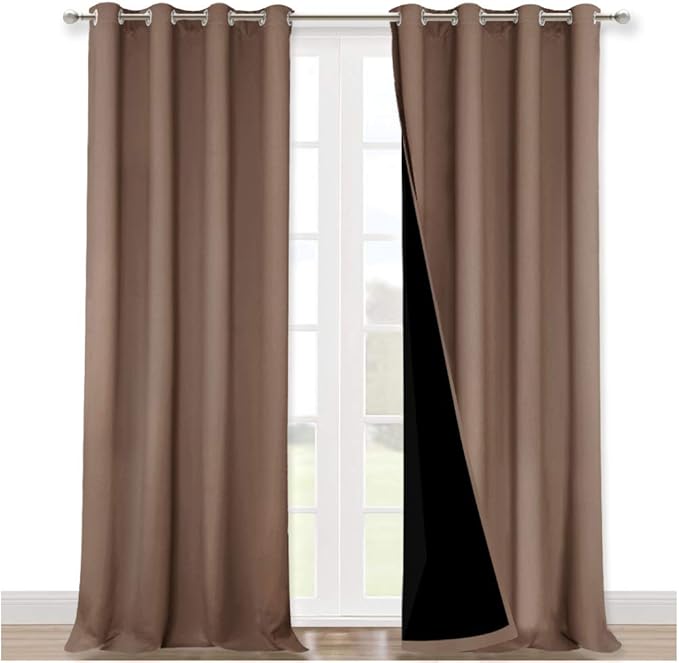 NICETOWN 100% Blackout Blinds, Cappuccino, Laundry Room Decor Window Treatment