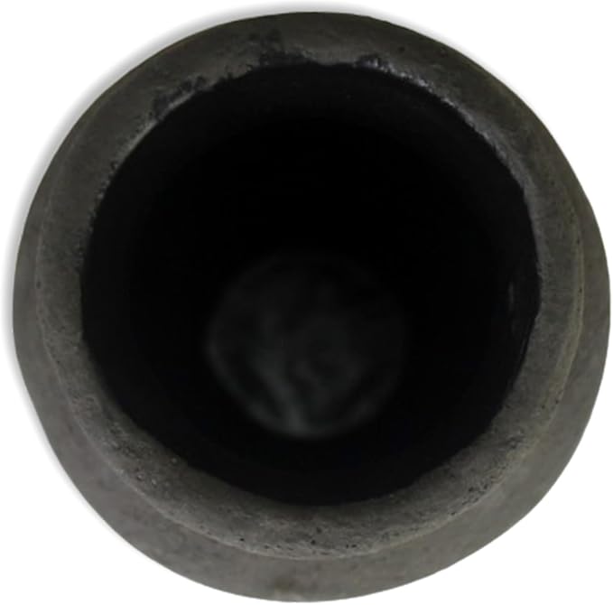 roro 7-Inch Handmade Textured Black Ceramic Prunus Vase - Artisan Handcrafted for Home & Office Decor, Ideal Housewarming Gift, Modern Rustic Farmhouse Minimalist