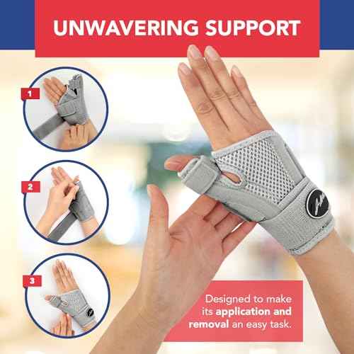 Dr. Arthritis Thumb Brace, Medical Thumb Splint Right & Left Hand, Wrist, Thumb Support, Thumb Spica Splint, Thumb Support for Arthritis (Grey Single)
