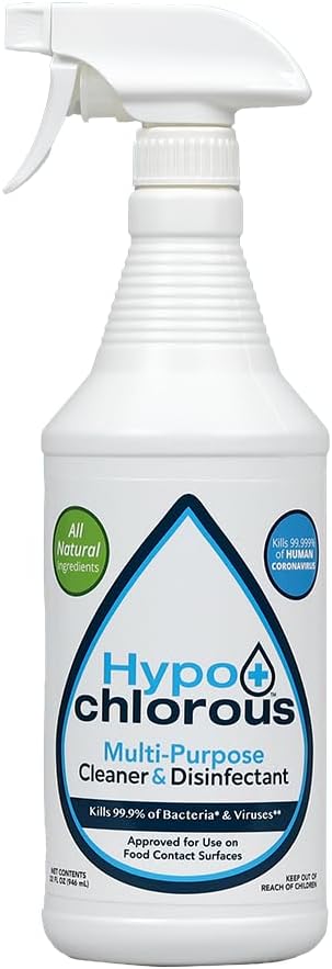 Hypochlorous Acid Spray For Home 32oz - Cleaner & Disinfectant – Safe for Kids & Pets – Multi-Purpose Hypochlorous Acid Cleaner – Eco-Friendly HOCl Spray