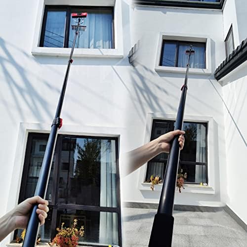 4M-12M Window Cleaning Kit, Telescopic Water Fed Pole with Squeegee & Brush, Extendable Roof & Solar Panel Cleaner, Perfect for Outdoor Glass Cleaning