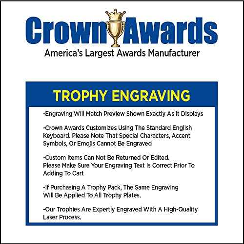 Crown Awards Gold Cup Trophy, 5 1/4" Gold Starburst Recognition Trophy with Custom Engraving Prime