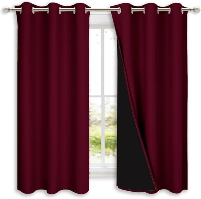 NICETOWN 100% Blackout Short Curtains