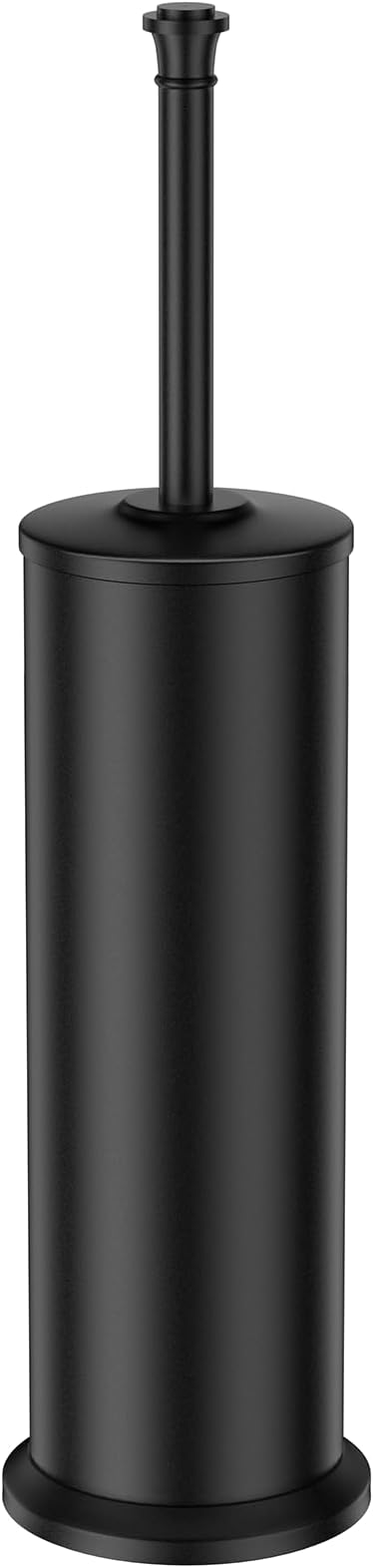 Black Toilet Brush and Holder，Extra Long Handled Toilet Brush for Bathroom，Stainless Steel Heavy Duty Toilet Bowl Brush,Removable Inner Bowl,Deep Cleaning Dense Bristles Cleaner Brush -Space Saving