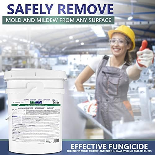 Vital Oxide Disinfectant, Deodorizer, Cleaner, Food-Contact Sanitizer, Virucide – (EPA registration #82972-1) – Kills Mold & Mildew, Eliminates Odors-5 Gallon Pail