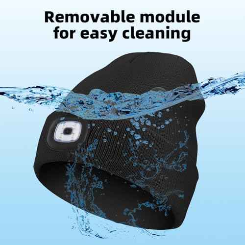 Unisex Beanie with The LED Light, for Men Women Dad Father USB Rechargeable Headlamp Caps