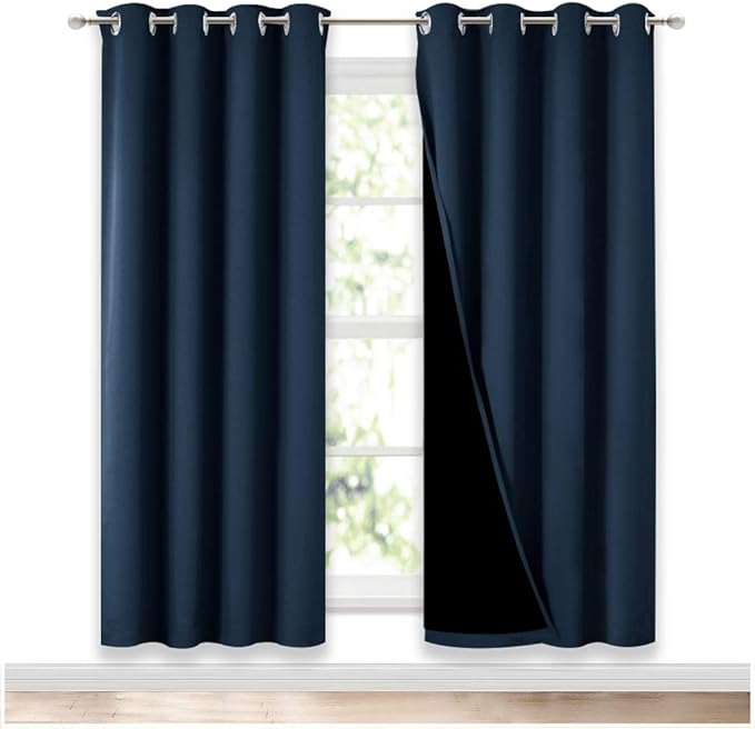 NICETOWN Full Shade Curtain Panels, Pair of Energy Smart & Noise Blocking Out