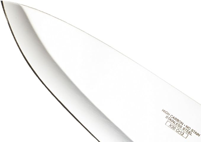 Mercer Culinary M18000 Millennia Black Handle, 8-Inch Wide Hollow Ground, Chef's Knife