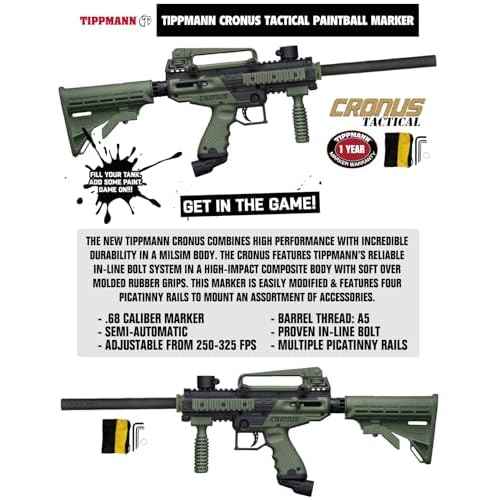 Maddog Tippmann Cronus Tactical Silver Paintball Gun Marker Starter Package