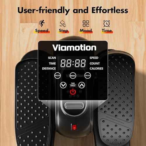 Under Desk Elliptical Machine, Leg Exerciser as Seen on TV While Sitting for Senior with Remote Control, Portable & Quiet Pedal Exerciser with 12 Adjustable Speed, Black