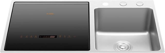 FOTILE SD2F-P5L 3-in-1 In-Sink Dishwasher & Kitchen Sink Combo with 360° Cleaning, Produce Wash, Child Lock, Energy Efficient for Space-Saving Hygienic Kitchen Solutions (Dishwasher on the Left)