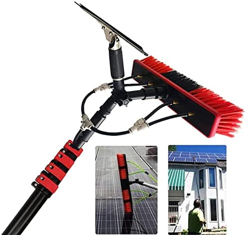 Professional Window Cleaning Kit 4M-12M - Telescopic Water Fed Pole, Extendable Brush & Squeegee for Roof, Glass, Outdoor & Solar Panel Cleaning Solution.