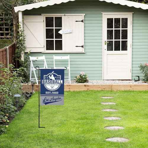 Los Angeles Flags Double Sided Printing Los Angeles baseball team Garden Flags 18" x 12.5 For Outside Yard