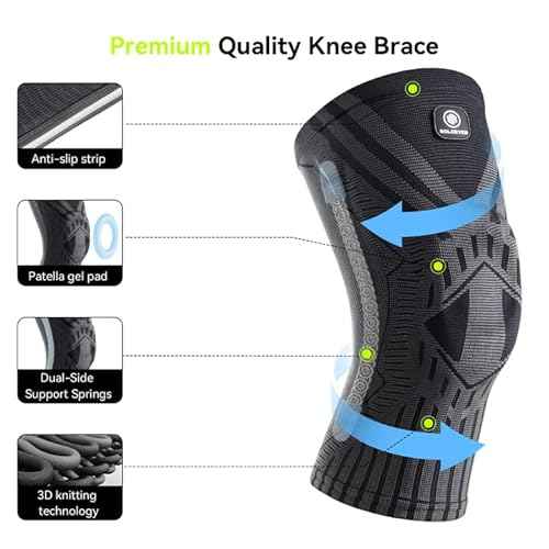 2025 New Knee Brace for Men and Women, (Pain Relief & Nonslip), Medical-Grade Knee Compression Sleeve, Knee Support for Meniscus Tear, Arthritis, ACL, Workout, Running, Gym, L
