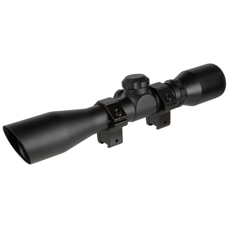 TRUGLO 4x32MM Compact Tactical Hunting Shooting Durable Waterproof Fogproof Scratch-Resistant Aluminum Tube Duplex Reticle Riflescope with Weaver-Style 3/8 Mount & Lens Covers Included