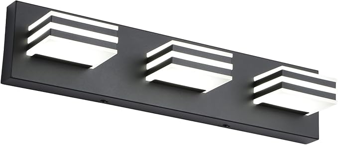 Black Vanity Lights 3 Light Bar Light