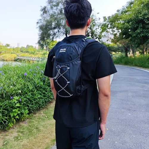 Hydration Backpack, Water Buffalo Hydration Backpack with 2L Water Bladder, Water Pack Backpack for Outdoor Sports of Running Hiking Camping Cycling Skiing for Women Men, Black