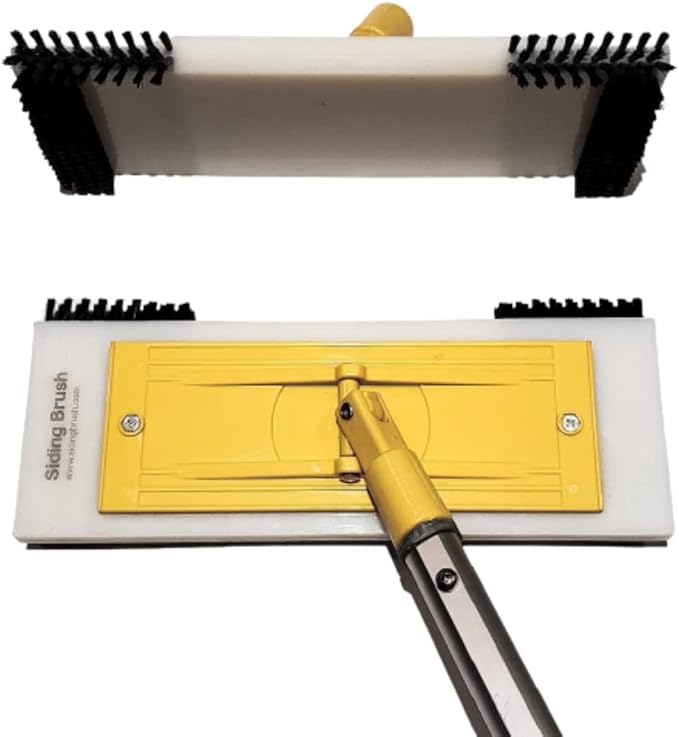 100% Eco-Friendly Vinyl Siding Brush | Nylon Bristle Exterior Cleaning Tool for Stain Removal | Exterior House Cleaner | Fits Standard Extension Pole | Durable and Reusable