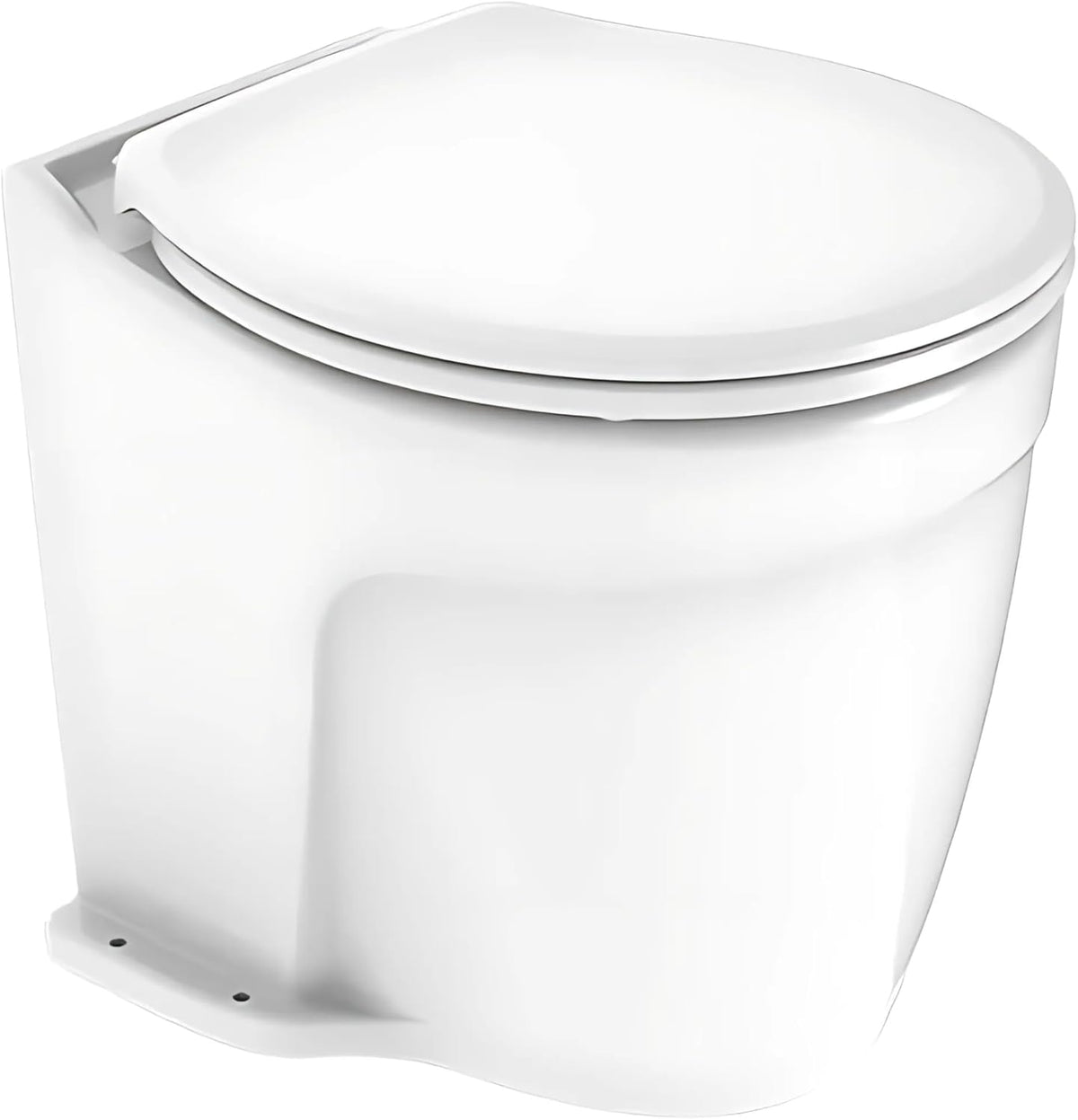 SEAFLO 12V Deluxe Electric Marine Toilet - Ceramic Bowl with Soft Close Seat & Built-In Macerator | Quiet Freshwater Flush, 4-Year Warranty
