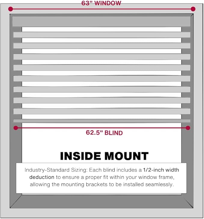 LOTUS & WINDOWARE Cordless 1" Vinyl Blind, Room Darkening, Horizontal Blinds