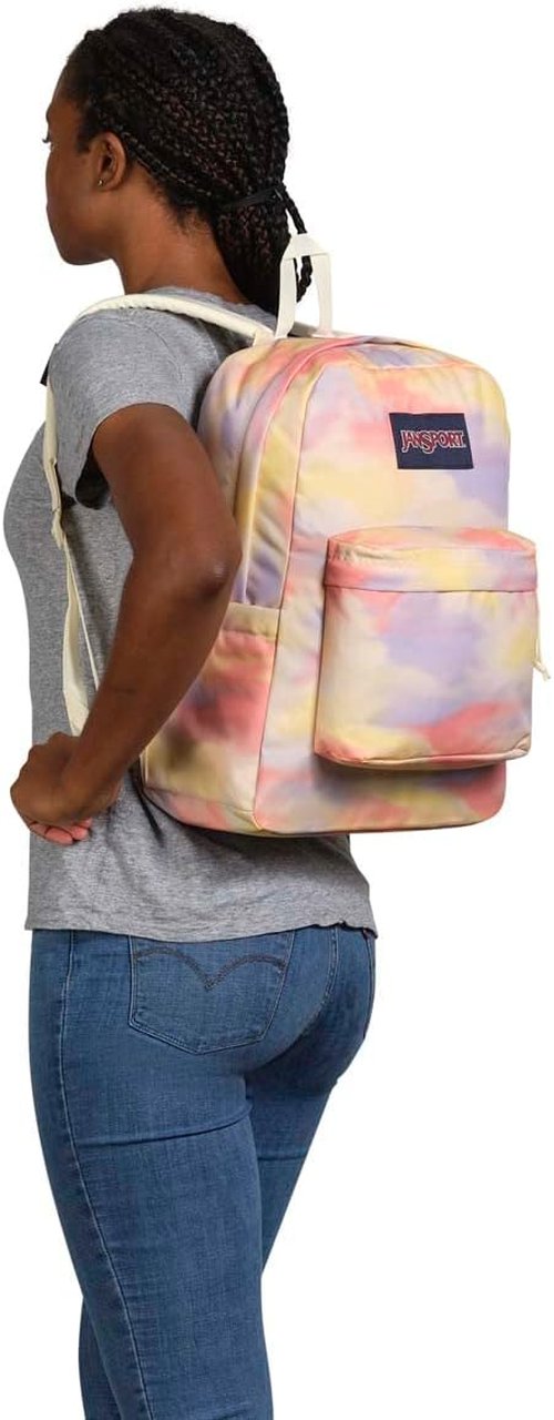 JanSport SuperBreak Plus Backpack - Spacious Daypack with Padded 15-Inch Laptop Sleeve | Blurred Wash Color