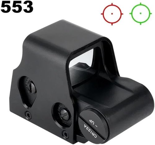 Metal 553 Red Green Dot Sight - 558 Holographic Reflex Optical Scope with NV Function | 20mm Rail Mount for G33 G43 3X Magnifier
