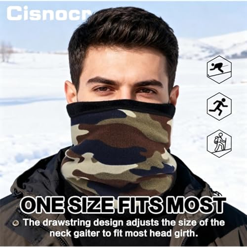 4 Pieces Winter Neck Warmers Fleece Gaiter Windproof Face Face Mask Scarf Covering for Men Women
